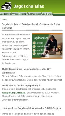 Vorschau der mobilen Webseite www.jagdschulatlas.de, Jagdschulatlas