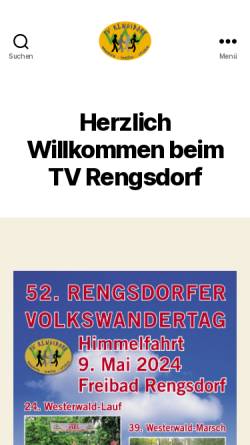 Vorschau der mobilen Webseite www.tv-rengsdorf.de, Turnverein Rengsdorf