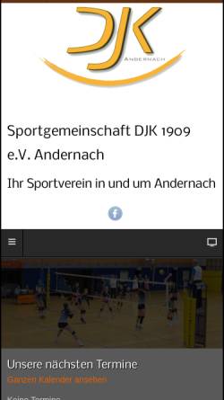 Vorschau der mobilen Webseite www.djk-andernach.de, Sportgemeinschaft DJK Andernach 1909 e. V.