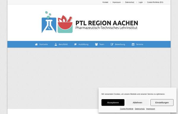 Vorschau von www.pta-schule-regionaachen.de, Pharmazeutisch Technische Lehranstalt Region Aachen e.V.