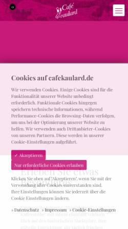 Vorschau der mobilen Webseite www.cafekaulard.de, Café Kaulard
