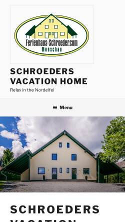 Vorschau der mobilen Webseite ferienhaus-schroeder.com, Ferienhaus Schröder