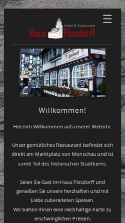 Vorschau der mobilen Webseite www.haus-flosdorff.de, Restaurant Flosdorff