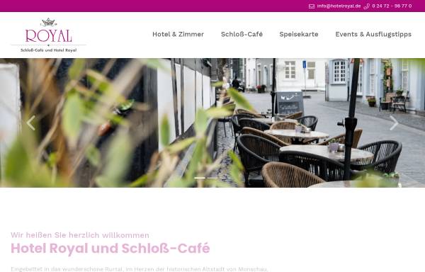 Vorschau von www.hotelroyal.de, Schloß-Café und Hotel Royal
