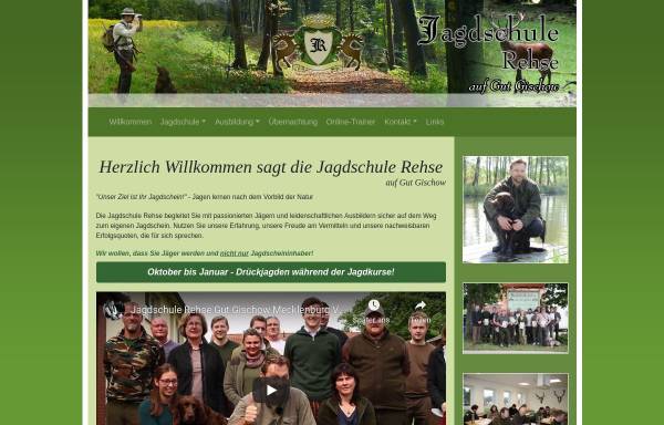 Vorschau von www.jagdschule-rehse.de, Jagdschule Rehse auf Gut Gischow