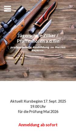 Vorschau der mobilen Webseite www.jaegerschule-zilker.de, Jägerschule Zilker