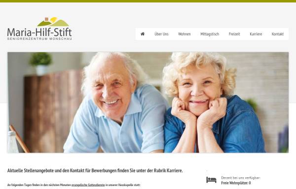 Vorschau von www.maria-hilf-stift.de, Maria-Hilf-Stift Seniorenzentrum Monschau