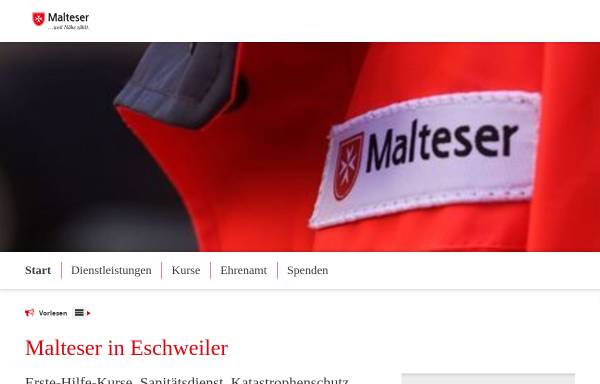 Vorschau von www.malteser-eschweiler.de, Malteser Hilfsdienst Eschweiler e.V.