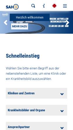 Vorschau der mobilen Webseite www.sah-eschweiler.de, St.-Antonius-Hospital