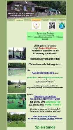 Vorschau der mobilen Webseite www.hundeschule-kohlscheid.de, Hundeschule und -pension Kohlscheid-Klinkheide