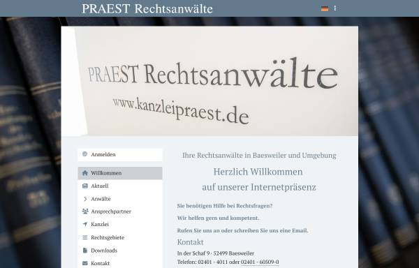 Vorschau von www.kanzleipraest.de, Anwaltskanzlei Praest