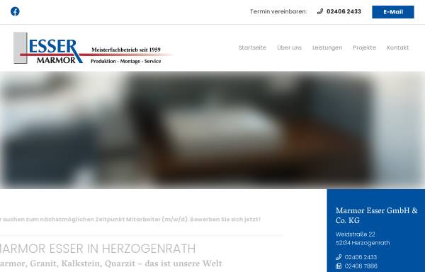 Vorschau von www.marmor-esser.de, Marmor Esser GmbH & Co. KG