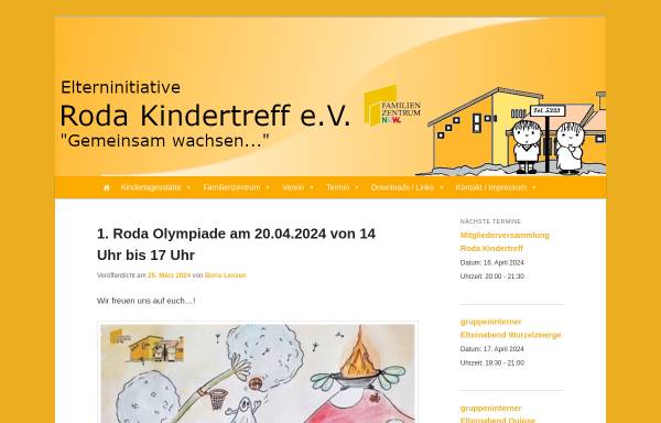 Vorschau von www.roda-kindertreff.de, Roda Kindertreff e.V.
