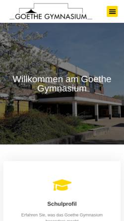 Vorschau der mobilen Webseite www.goethe-gymnasium-stolberg.de, Goethe-Gymnasium