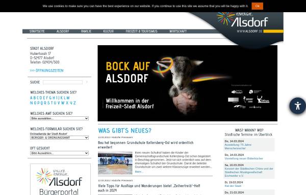 Vorschau von www.alsdorf.de, Stadt Alsdorf