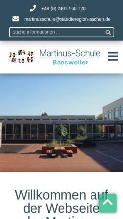 Vorschau der mobilen Webseite www.martinus-schule-baesweiler.de, Martinus-Schule Baesweiler
