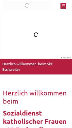 Vorschau der mobilen Webseite www.skf-eschweiler.de, Sozialdienst katholischer Frauen e.V., Ortsverein Eschweiler
