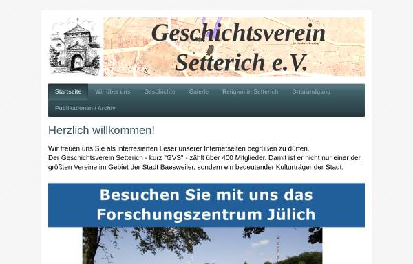 Vorschau von www.geschichtsverein-setterich.de, Geschichtsverein Setterich e.V.