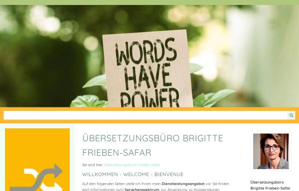 Vorschau von frieben-safar.de, Übersetzungsbüro Frieben-Safar