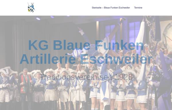 Vorschau von www.blaue-funken-eschweiler.de, KG Blaue-Funken-Artillerie Eschweiler e.V.