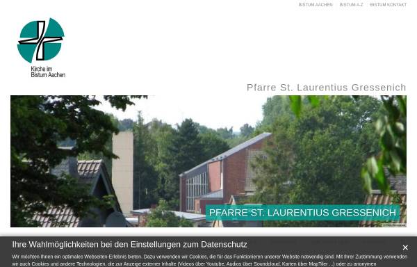 Vorschau von www.st-laurentius-gressenich.de, Pfarre Sankt Laurentius