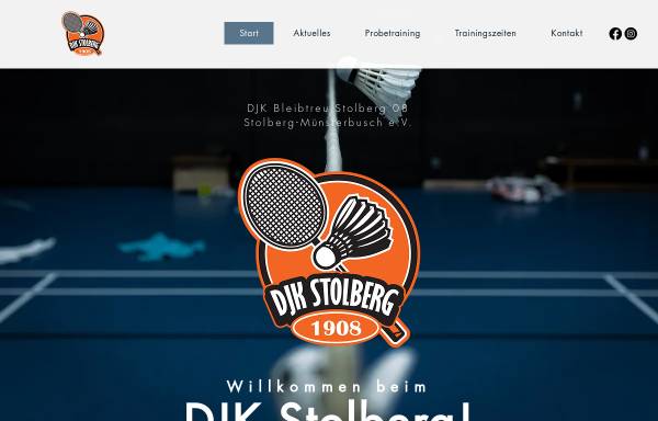 Vorschau von www.djkstolberg.de, DJK Bleibtreu 08 Stolberg - Münsterbusch e.V., Abteilung Badminton