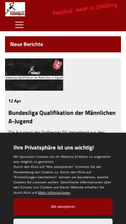 Vorschau der mobilen Webseite www.stolberger-sv.de, Stolberger SV Handball e.V.