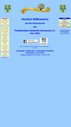 Vorschau der mobilen Webseite www.festkomitee-alsdorf.de, Festkomitee Alsdorfer Karneval von 1911 e.V.