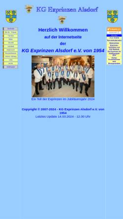 Vorschau der mobilen Webseite www.exprinzen-alsdorf.de, KG Ex-Prinzen Alsdorf