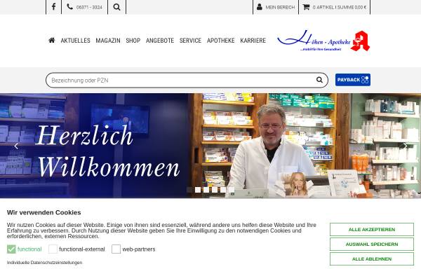 Vorschau von www.hoehenapo.de, Höhen-Apotheke