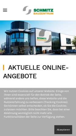 Vorschau der mobilen Webseite www.schmitz-stolberg.de, Baustoffe Schmitz GmbH