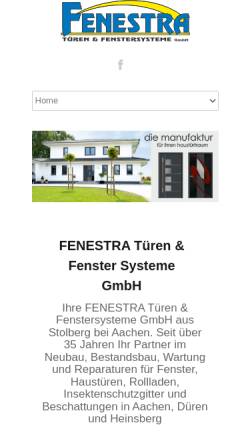 Vorschau der mobilen Webseite fenestra-info.de, Fenestra Türen & Fenstersysteme GmbH