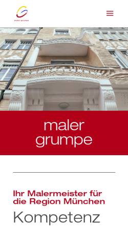 Vorschau der mobilen Webseite www.maler-grumpe.de, Maler Grumpe