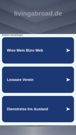 Vorschau der mobilen Webseite www.livingabroad.de, Living Abroad