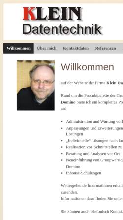 Vorschau der mobilen Webseite www.klein-datentechnik.de, Klein Datentechnik Hans Klein-Schroeder