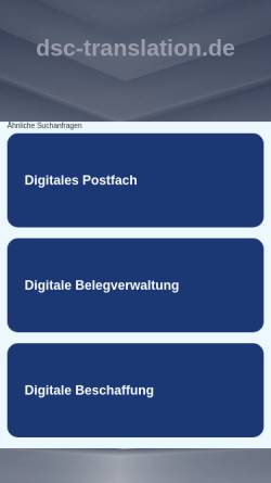 Vorschau der mobilen Webseite www.dsc-translation.de, Document Service Center