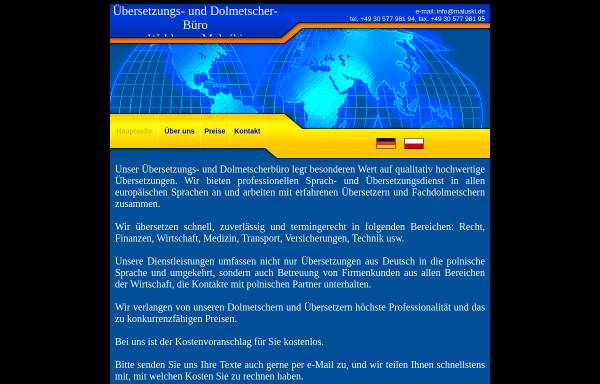 Vorschau von www.maluski.de, Übersetzungs- und Dolmetscherbüro Waldemar Maluski