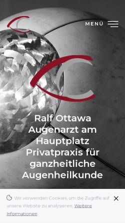 Vorschau der mobilen Webseite www.augenarzt-ottawa.de, Augenarzt Ralf Ottawa