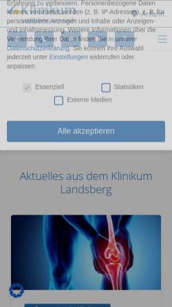 Vorschau der mobilen Webseite www.klinikum-landsberg.de, Klinikum Landsberg am Lech
