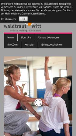 Vorschau der mobilen Webseite www.kursstudio-witt.de, Aerobic Loft Waltraut Witt