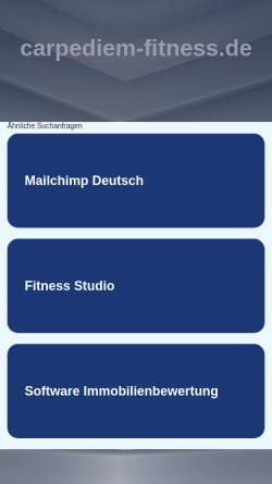Vorschau der mobilen Webseite www.carpediem-fitness.de, Carpe Diem Fitness und Wellness Club