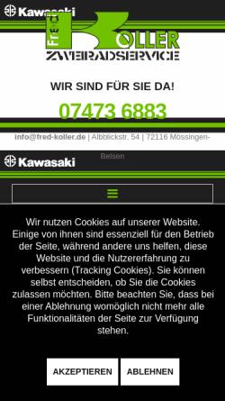 Vorschau der mobilen Webseite www.fredkoller.de, Fred Koller Zweiradservice