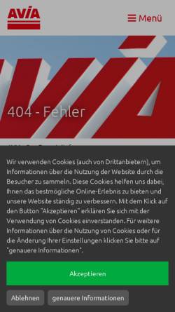 Vorschau der mobilen Webseite www.avia.de, Heinz Allrad Center