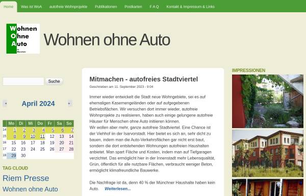Vorschau von www.wohnen-ohne-auto.de, Wohnen ohne Auto