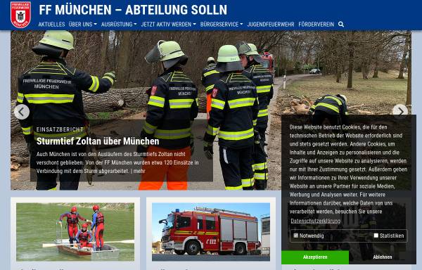 Vorschau von www.feuerwehr-solln.de, Freiwillige Feuerwehr München Solln
