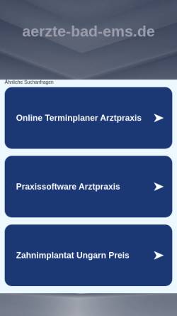 Vorschau der mobilen Webseite www.aerzte-bad-ems.de, Ärztekollegium Bad Ems
