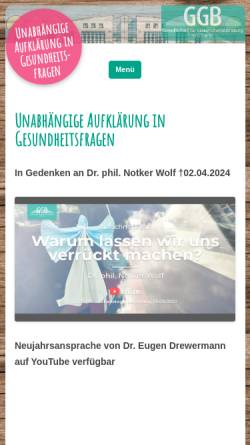 Vorschau der mobilen Webseite gesundheitsberater.de, Gesellschaft für Gesundheitsberatung e.V.
