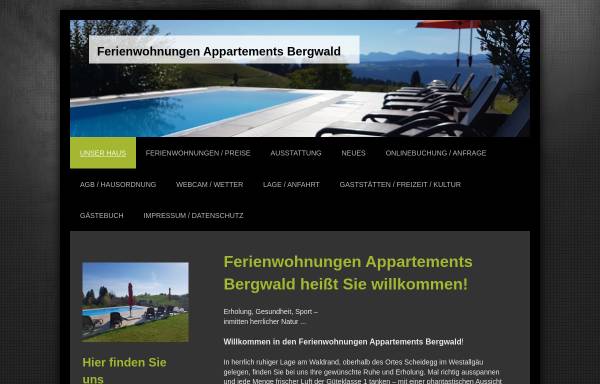 Vorschau von www.pension-bergwald.de, Gästehaus Pension Bergwald