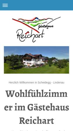 Vorschau der mobilen Webseite www.gaestehaus-reichart.de, Gästehaus Reichart
