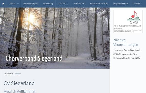 Vorschau von chorverband-siegerland.de, Sängerkreis Siegerland (SKS)